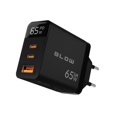 Wall Charger LCD With Socket USB + USB-CX2 Pd 65W GaN Black Vatímetro — image 1