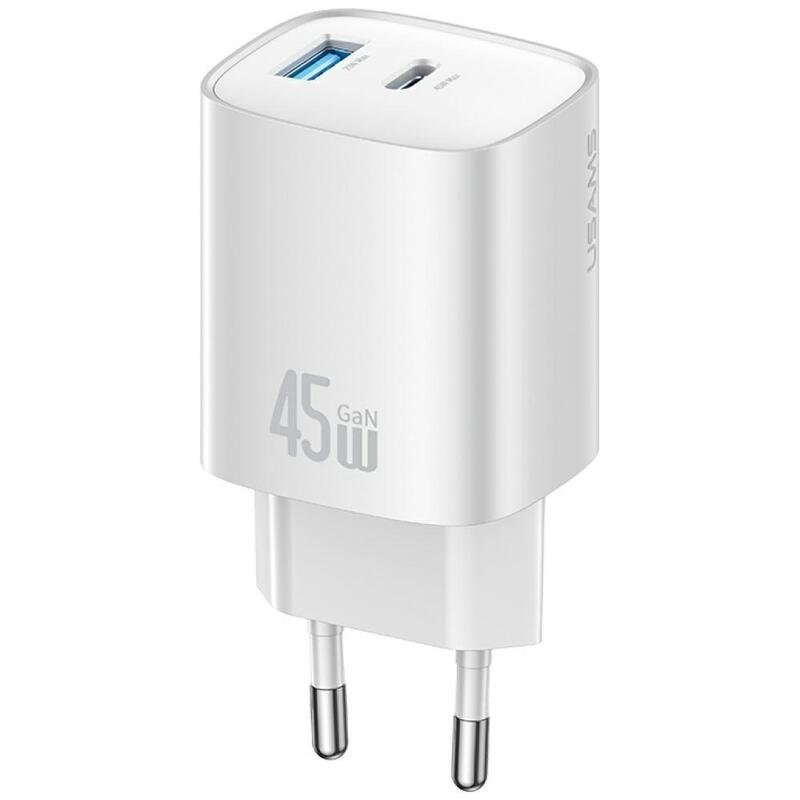 Charger Network T66 45W GaN CC290 USB-A + USB-C Fast Charge