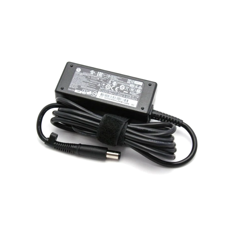 HP Charger Genuine Used 65W Punta Black (7.4 X 5.0MM) Without Trebol Cable Corriente)