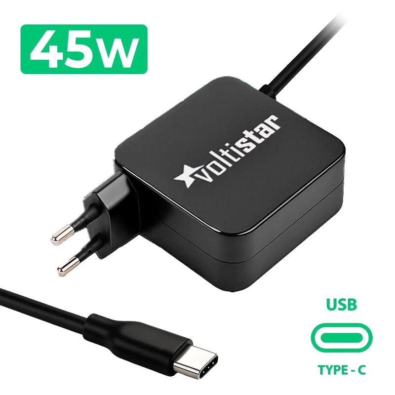 Charger USB Type-c USB-C 45W 5V-2A, 9V-2A, 12V-2A, 14.5V-2A, 15V-3A, 20V-2.25A