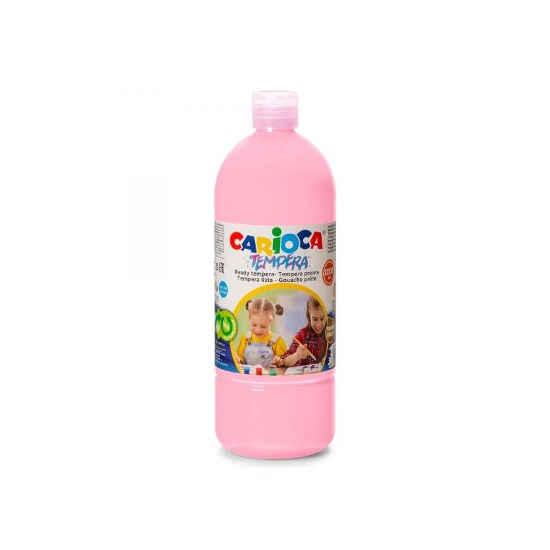 Carioca Bottle Tempera 1000ML - Colours Superlavables - Faciles Mezclar - Aplicable Materiales Porosos - High