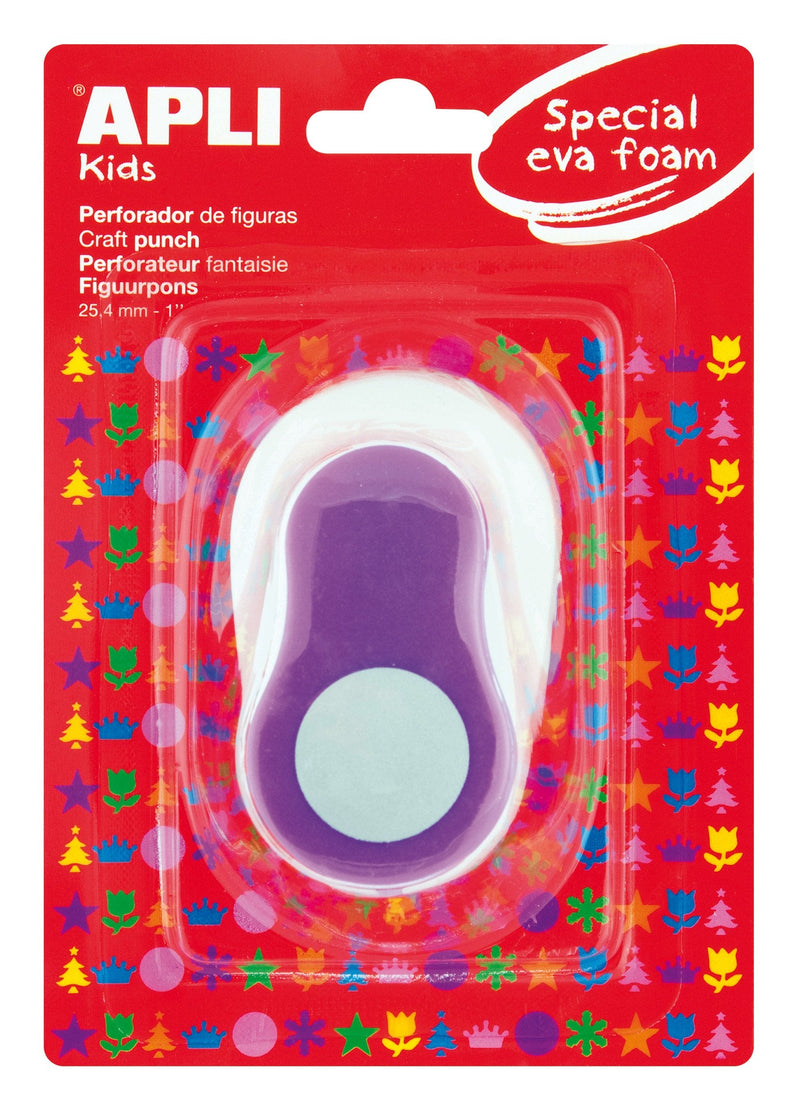 Apli Perforadora Paper And Rubber Eva Forma Circulo - Size Figure 25.4MM - Perfora Paper Carton, Cartulina And