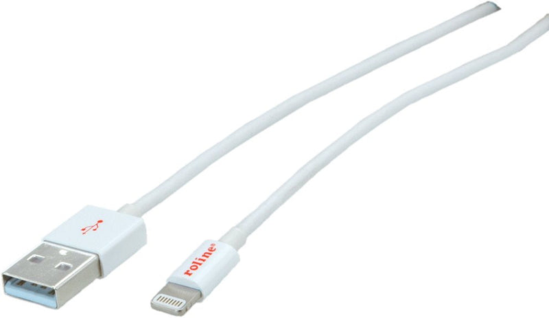Roline USB 2.0 Sync- & Cable Charging With 8PIN-KONNEKTOR, White 0,15M
