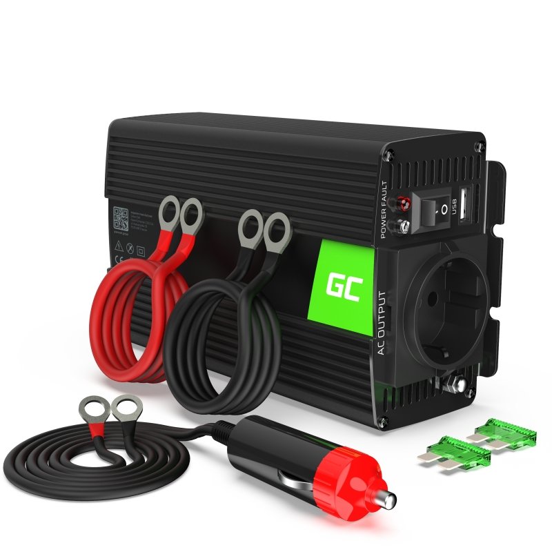 Green Cell Inversor Voltaje Automóvil ® 24V a 230V, Onda Sinusoidal Complete 300W / 600W