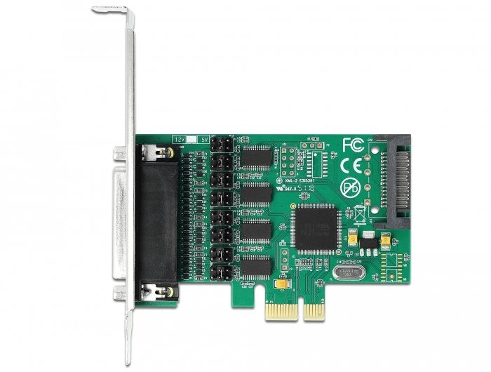 Delock Card Pci Express 89938 X1 a 4 X Serie RS-232 With Power Supply