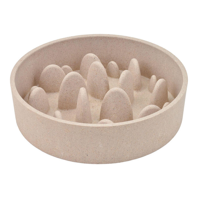 Comedero Bambú Slow Beige, 800ML, Ø17,5 X 17,5 X 5CM