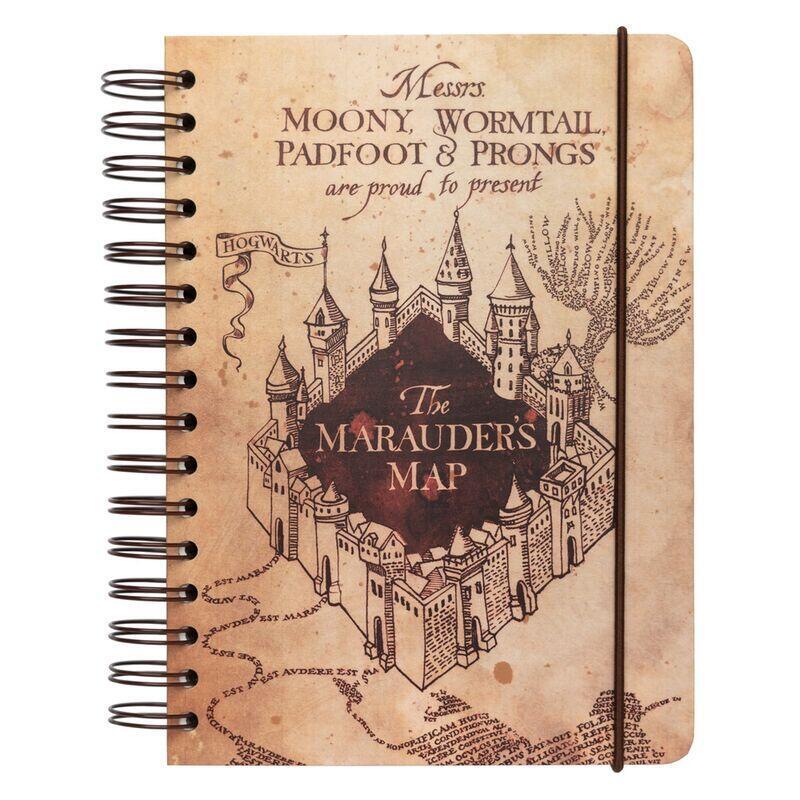 Notebook A5 Mapa Merodeador Harry Potter