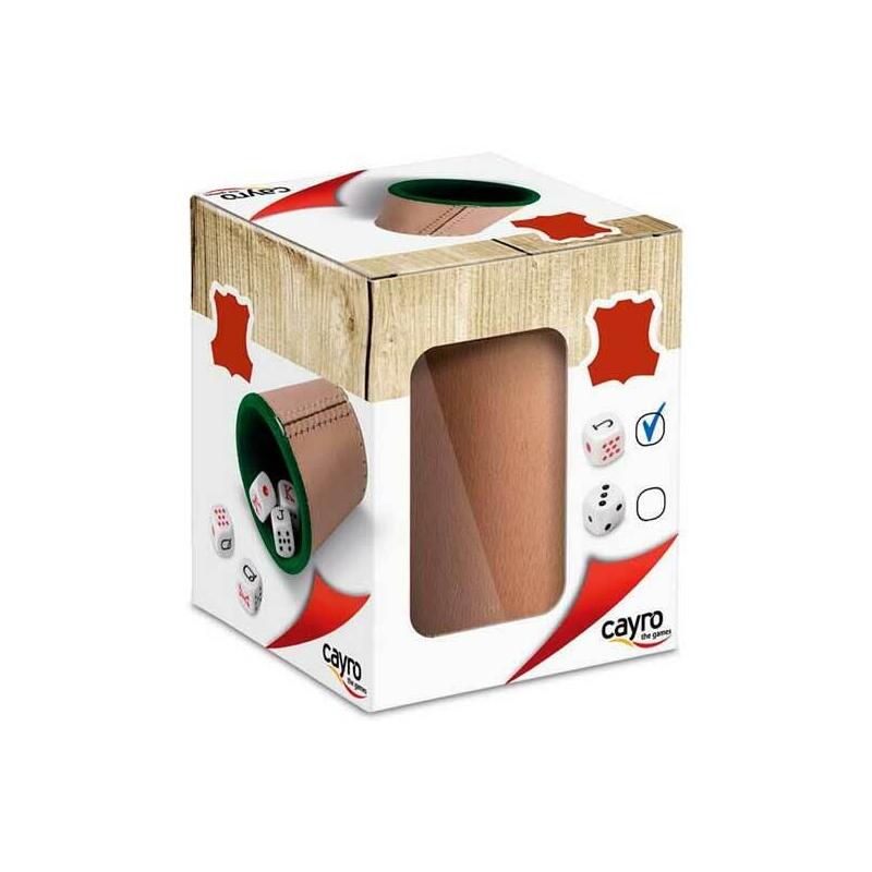 Cubilete Leather Poker C/Dados Forrad