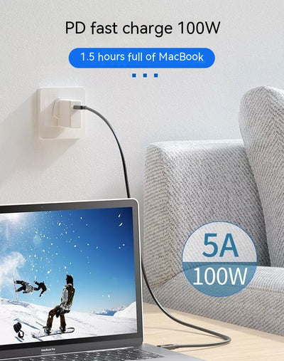USB4 Fast Charge Data Cable Laptop 8K Projection Screen 40GB Transmission PD100W Typec Data Cable