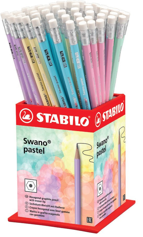 Stabilo Expositor Pencil Graphite With Rubber Swano Pastel Surtidos -72U- — image 1