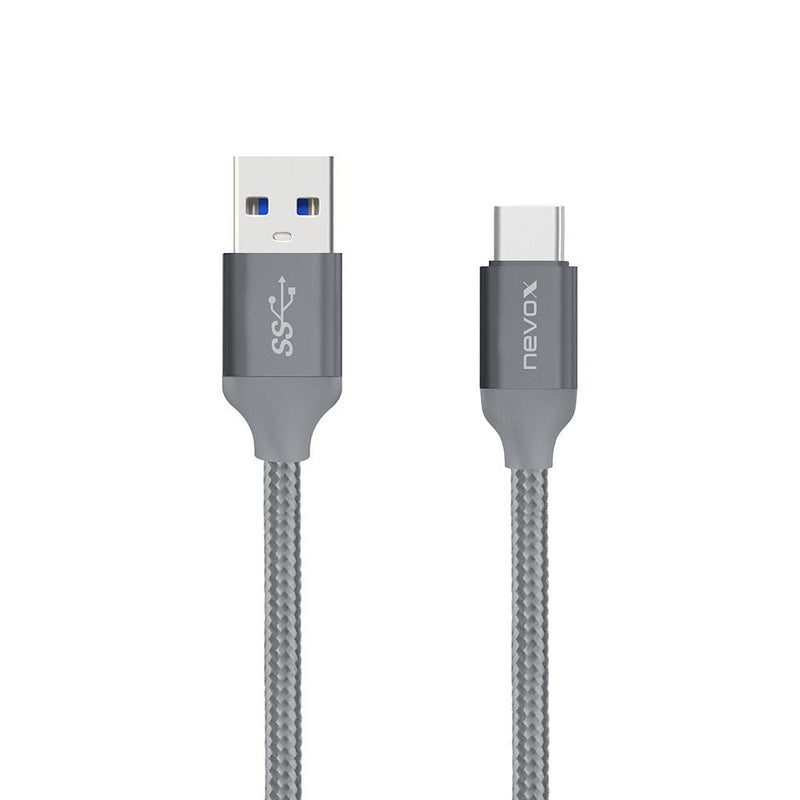 Nevox 1480 USB Cable 2M USB 3.2 Gen 2 (3.1 Gen 2) USB a USB C Grey