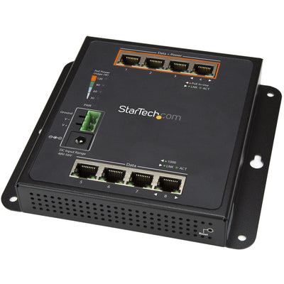 StarTech.com Switch Conmutador Network Gigabit Ethernet With 8 Ports (4 PoE + ) - 30W Port - Wall - Gestionado — image 1