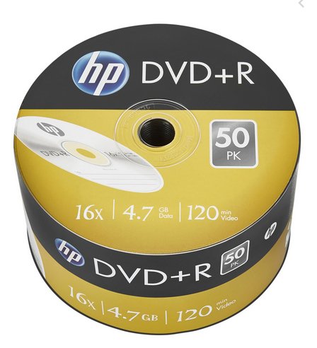 HP Dvd + R 4.7GB/120MIN/16X Bulk Pack (50 Drives