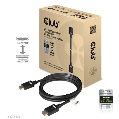 CLUB3D HDMI Cable 2.1 HDMI Ultra High Speed 4K 120HZ, 8K60HZ, 48Gbps M / M, 3M — image 1