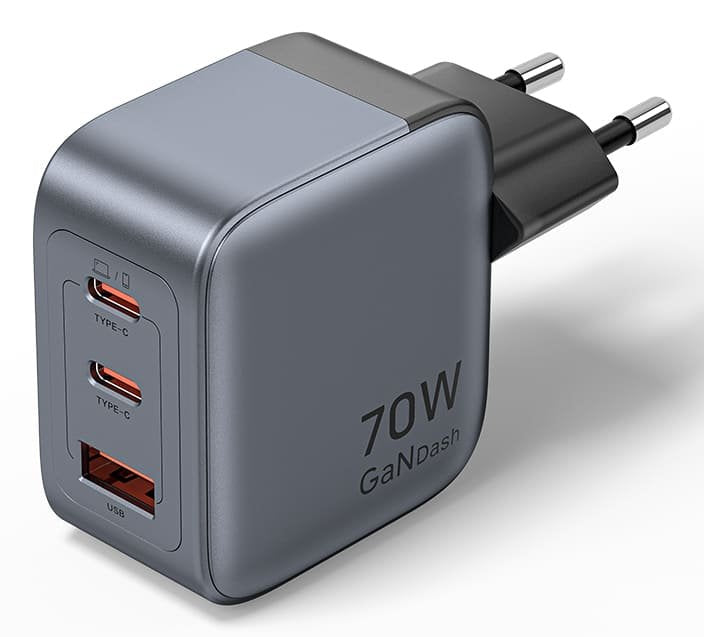 Vention Wall Charger GaN FEXH0-EU 2x USB Type-c 1x USB 70W