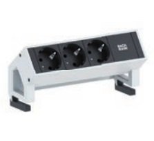 Power Strip Esk 2 Base Múltiple 0,2M 3 Salidas AC Black White