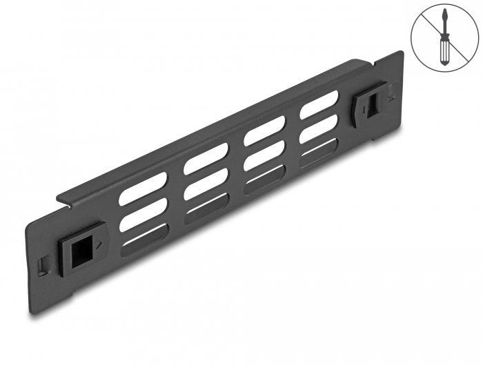 Delock 66984 Panel Gabinete Network With Ranuras Ventilación Without Tools 10? 1U Black