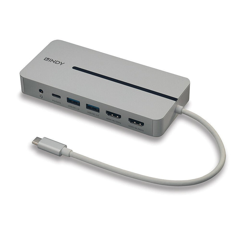 Lindy 43360 Docking Station Dst-pro USB 3.2 Gen 1 [3.1 Gen 1] Type-c Silver White