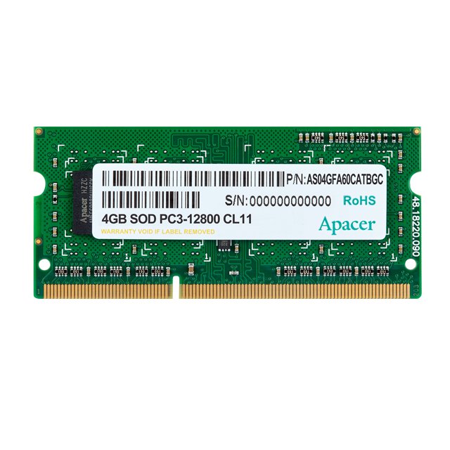 Apacer RAM 4GB DDR3 1600MHZ 1.5V CL11 SODIMM