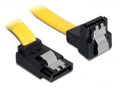 Delock Cable SATA 6GB S Oben Gewinkelt Auf Unten Gewinkelt 20CM Yellow — image 1