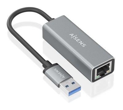 Aisens Converter USB 3.0A Ethernet Gigabit 10/100/1000Mbps, Grey 15CM — image 1