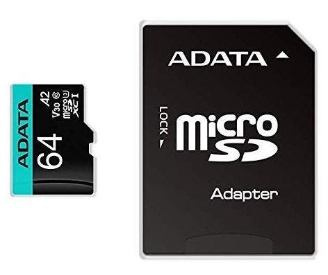 ADATA 64GB Micro Sdxc Uhs-i U3 V30S A2 + Adapter