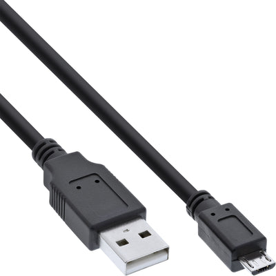 Inline Micro USB 2.0 USB Cable a Male a Micro-b Male Black 0,5M — image 1