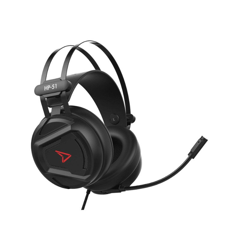 Steelplay Auriculares HP51 Alámbrico Set Negro Rojo