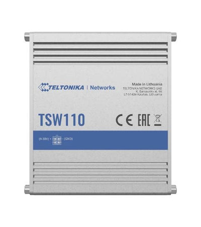 Teltonika TSW110 Industrial Unmanaged L2 Switch, 5X 10/100/1000MB/S Ports — image 1