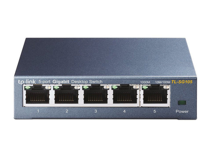 TP-Link TL-SG105 Switch 5 Ports Gigabit 10/100/1000Mbps Metálico