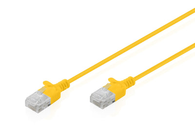 CAT.6 U-UTP Slim Network Cable, 0,5M, Yellow — image 1
