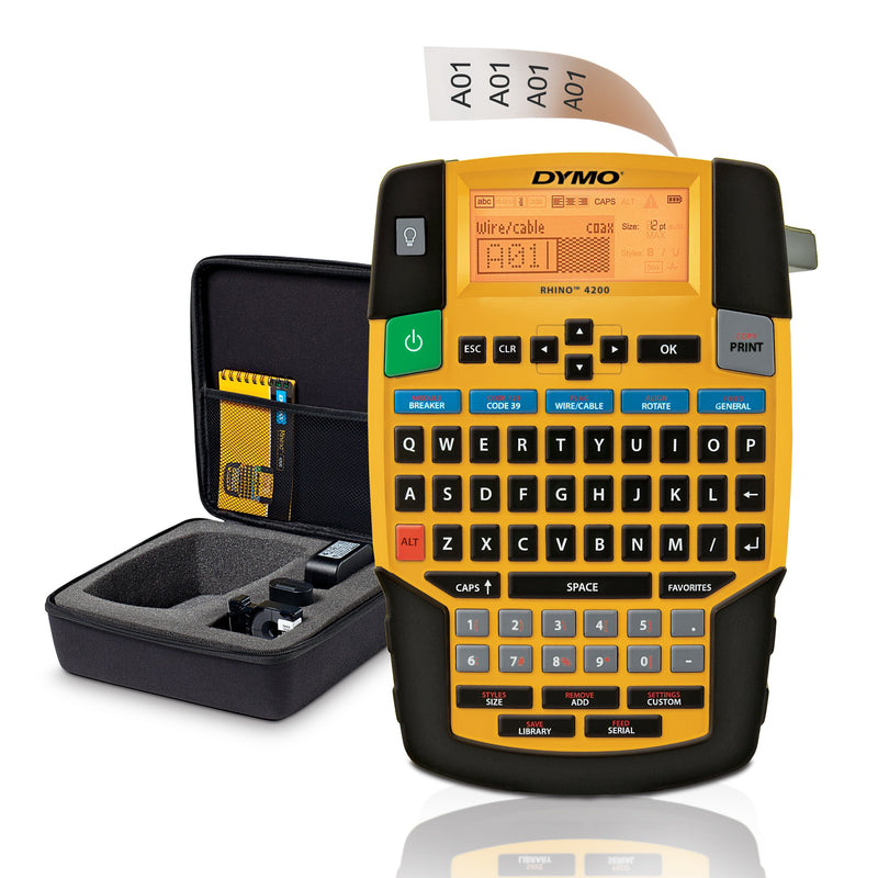 Dymo Rhino Printer Labels Laptop 4200 Keyboard QWERTY + With Case