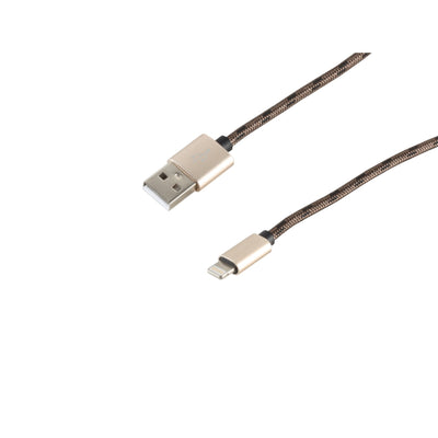 Cable Charging Lightning 8 Pines Alu Nylon Brown 0,9M — image 1