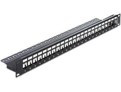 Delock 43277 Keystone 19 Patchpanel 24 Port Black — image 1