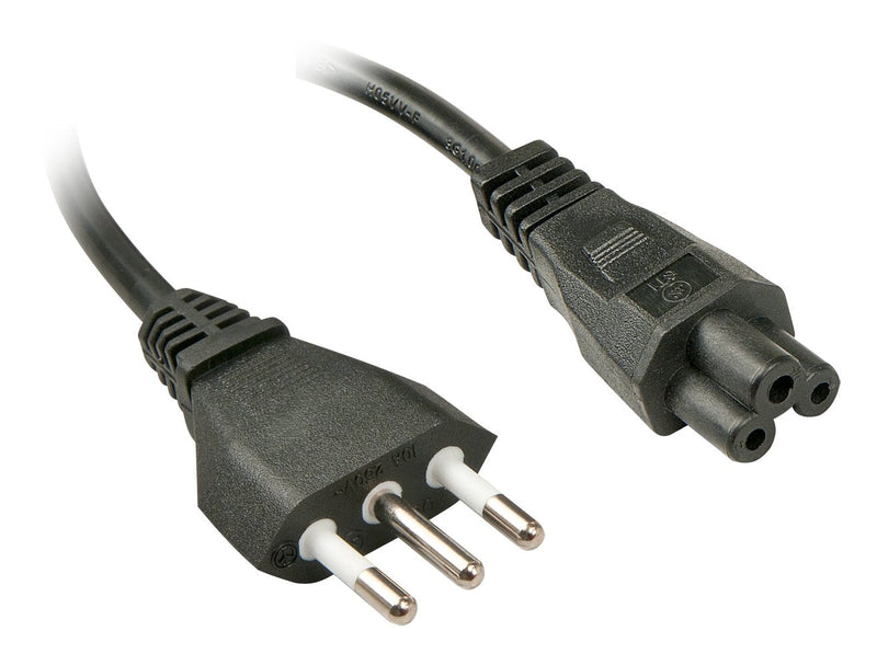 Lindy Cable 2M, CEI23-16-VII - IEC 320 C5 Black C5