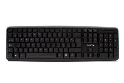 Nilox Keyboard Spanish USB - 105 Keys - Adjustable Height - Cable 1.50M - Black — image 1