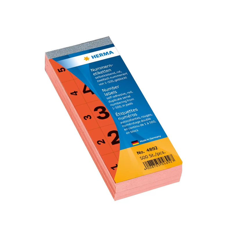 Herma Bloc Notas Self-adhesive 1-500 Red 28X56 Mm