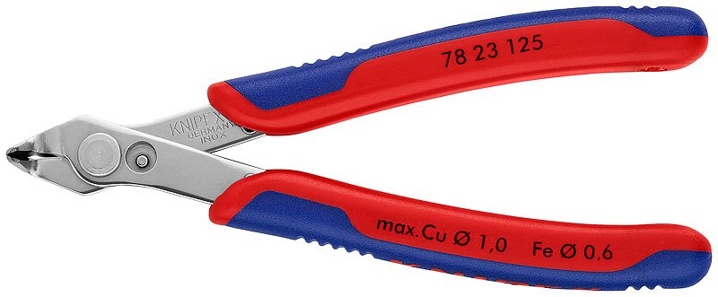Knipex Electronic Super Knips 78 23 125, Pliers Electrónicos Red/Blue With Resorte Opening 78 23 125