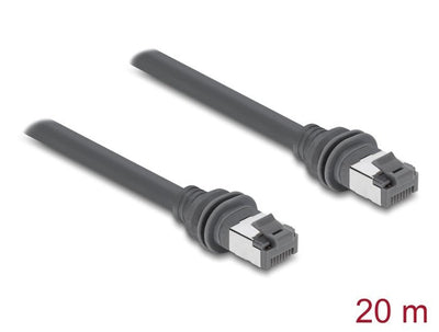 Delock Cable RJ45 Network CAT.6 Kompatibel With Starlink GEN3 - 20M Grey — image 1