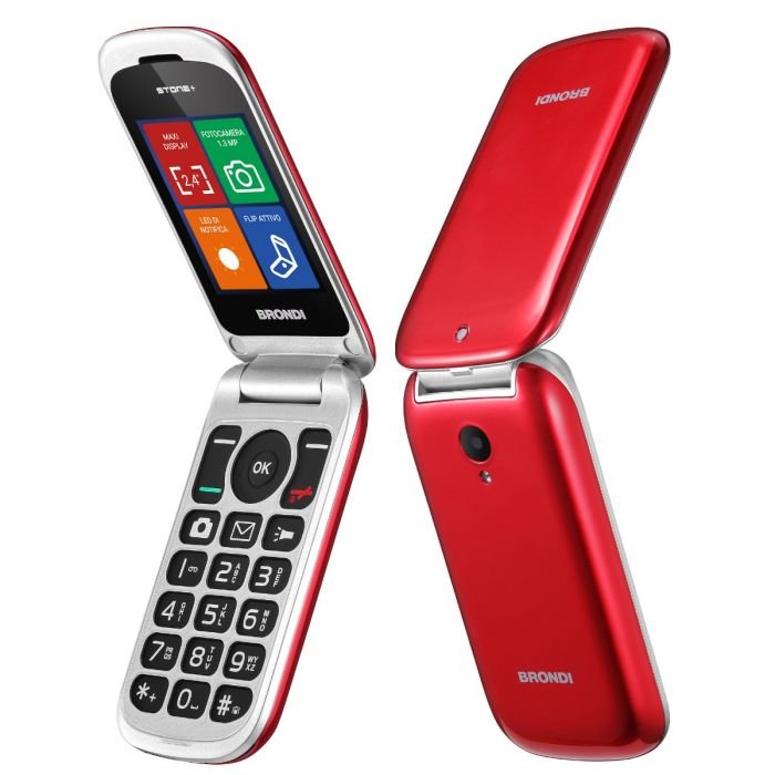 Brondi Mobile Phone Stone + 6,1CM (2.4) Red
