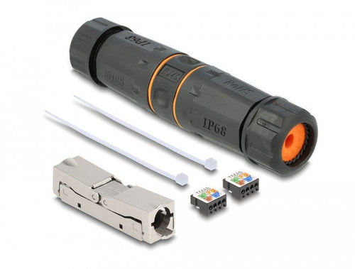 Delock Empalme Cable Lsa a Lsa CAT.6A IP68 Resistant Water Black — image 1