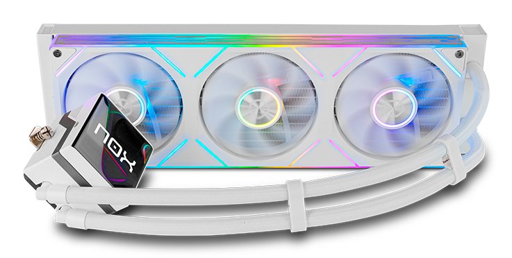 Nox Refrigeracion Liquida CPU M-360 LCD 3XVENT 120MM PWM ARGB White