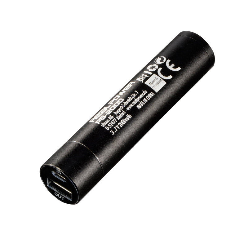 Realpower Powerbank PB2000 mAh Alu, Black