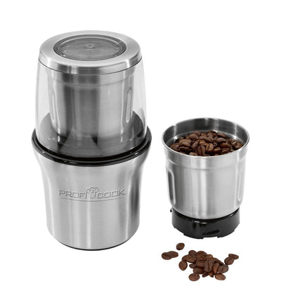 Molinillo Café - Proficook Ksw 1021, Eléctrico, Picador Multiusos, 85G Café, Dobles Cuchillas And 2 Glasses Ac — image 1