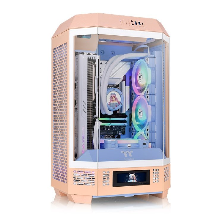 Thermaltake PC Case The Tower 300 Melocotón, Glass Tempered CA-1Y4-00SKWN-00