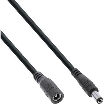 Inline Cable Extensión Cc , Plug Cc Male/Female 5,5X2,5MM, Awg 18, Black 0,5M — image 1