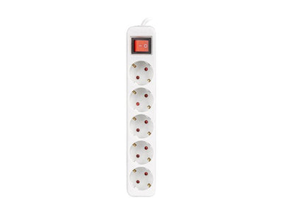 Lanberg Power Strip 5 Sockets Schuko With Protecion White 1.5M — image 1