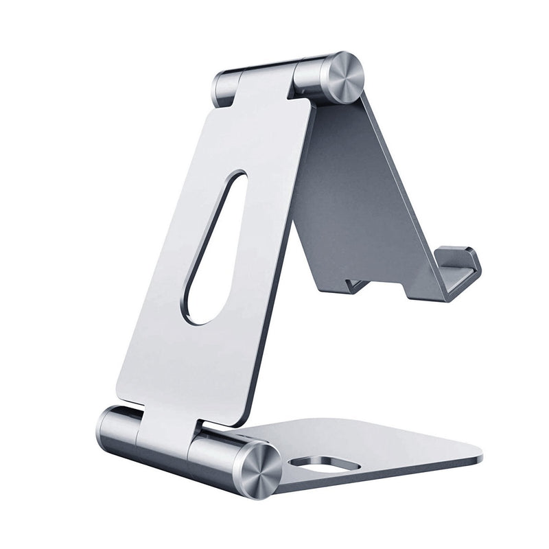 Aisens Stand Desktop Size M Adjustable (2 Pivots Mobile Phone / Tablet - Silver