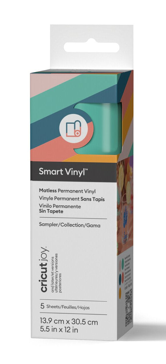 Cricut 2011353 Vinilo Adhesive Permanente Coral, Colour Menta, Orange Pink Green Azulado Matte