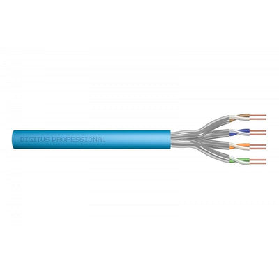 Digitus Network Cable CAT.6A S/FTP Solid Wire Awg 23/1 Lsoh 100M Blue Foiled — image 1